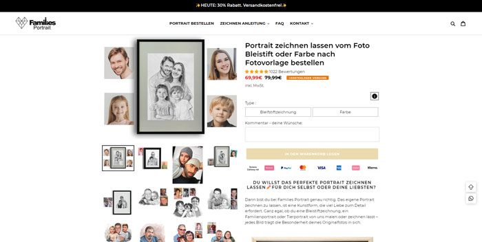 Portrait zeichnen lassen